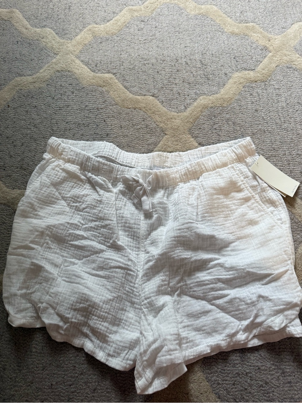 Target White Women's Drawstring Gauze Athletic Shorts